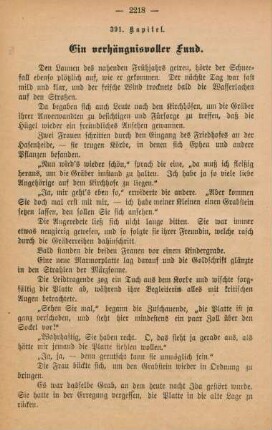 391. Kapitel. Ein verhängnisvoller Fund