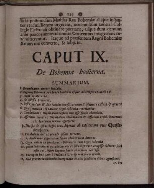 Caput IX. De Bohemia hodierna.