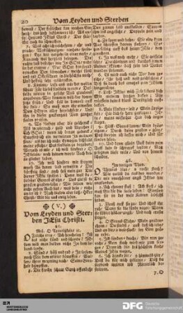 V. Vom Leyden und Sterben Jesu Christi.