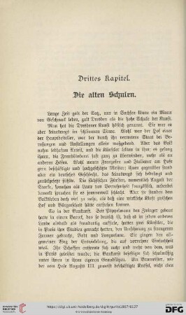 Drittes Kapitel: Die alten Schulen