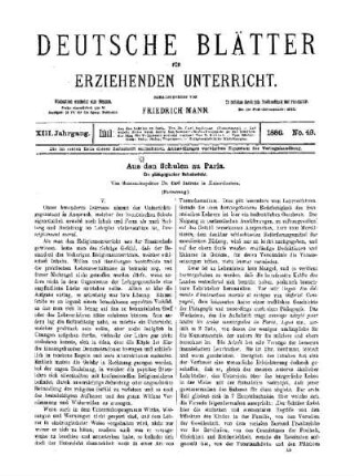 Aus den Schulen zu Paris : (Fortsetzung)