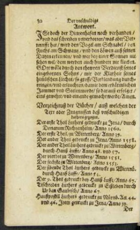 Verzeichnuß der Bücher/ ...