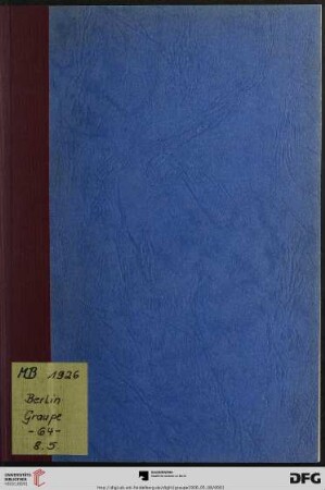 Nr. 64: Auktion / Paul Graupe, Antiquariat: Das alte Berlin : Ölgemälde, Aquarelle, Graphik ; am 8. Mai 1926