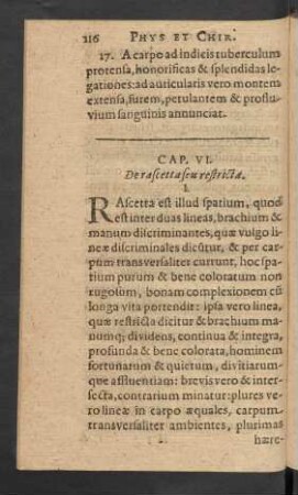 Cap. VI. De rascetta seu restricta.