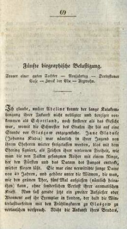 Fünfte biographische Belustigung