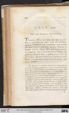 Chap. XXII: Epic and Dramatic Composition