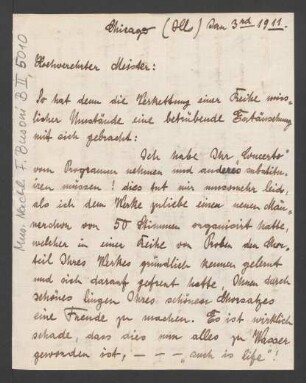 Brief an Ferruccio Busoni : 03.01.1911