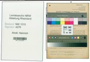 Entnazifizierung Heinrich Aholt , geb. 06.08.1907 (Biergrosshaendler)