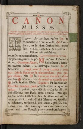 Canon missae.