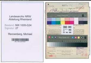 Entnazifizierung Michael Rennenberg , geb. 15.10.1889 (Apotheker)