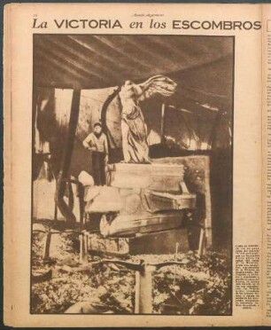 La victoria en los escombros [Fotografía]