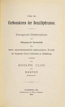 Ueber die Carbonsäuren der Benzilhydrazone