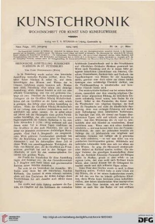 Heft 20 (31. März 1905)