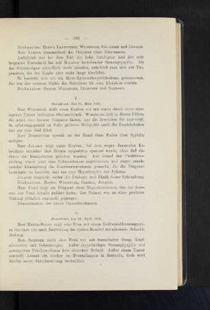 3. Sonnabend, den 18. März 1905.