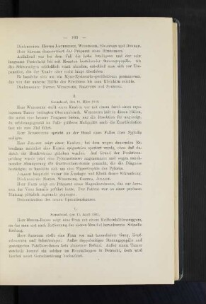 3. Sonnabend, den 18. März 1905.