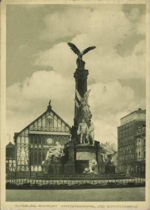 Duisburg-Ruhrort - Kriegerdenkmal und Schifferbörse