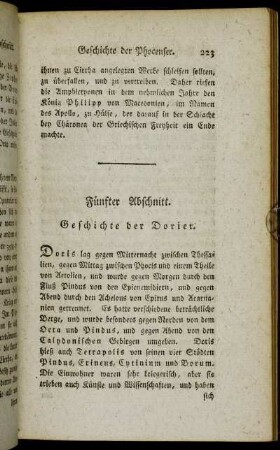 Fünfter Abschnitt. Geschichte der Dorier.