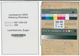 Entnazifizierung Eugen Leichthammer , geb. 25.10.1907 (Polier)