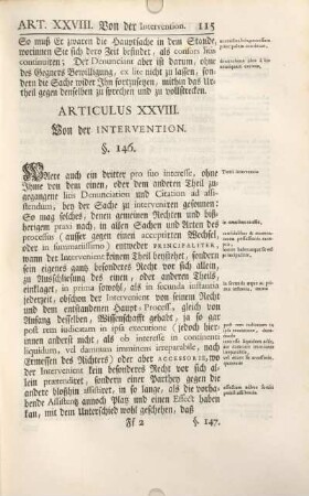 Articulus XXVIII. Von der Intervention.