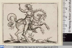 Reiter nach rechts gewendet
