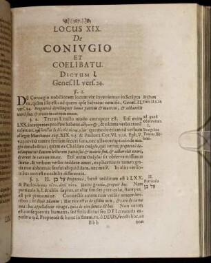 Locus XIX. De Coniugio Et Coelibatu.
