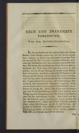 Neun und zwanzigste Vorlesung. Von den Geschlechtstheilen.
