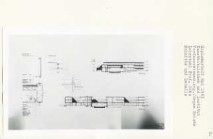 Kunstbibliothek und Institut, Berlin-Tiergarten (Diplomarbeit bei Karl Wilhelm Ochs): Schnitte 1:200 und Schnitte Details 1:5