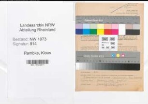 Entnazifizierung Klaus Rambke , geb. 28.09.1902 (Postsekretaer)