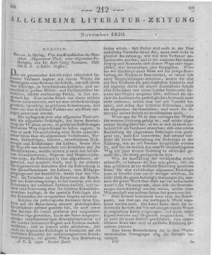 Neumann, K. G.: Von den Krankheiten des Menschen. Allgemeiner Theil oder allgemeine Pathologie. Berlin: Herbig 1829