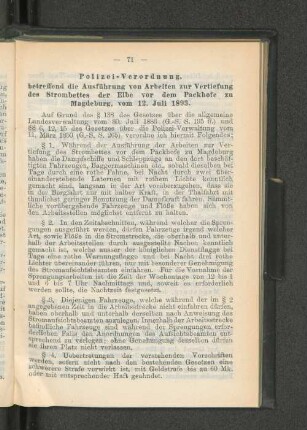 Polizei-Verordnung, [...]