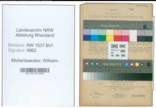 Entnazifizierung Wilhelm Mickenbaecker , geb. 30.11.1899 (Gastwirt)