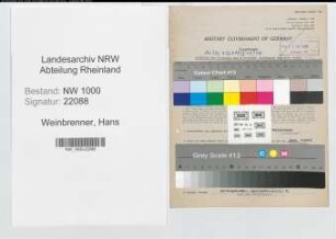 Entnazifizierung Hans Weinbrenner, geb. 03.07.1909 (Arzt)