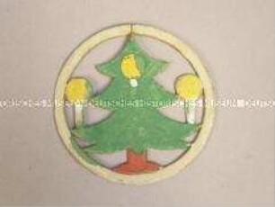 Christbaumschmuck: Tanne mit Kerzen