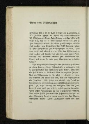 Etwas vom Glückwünschen