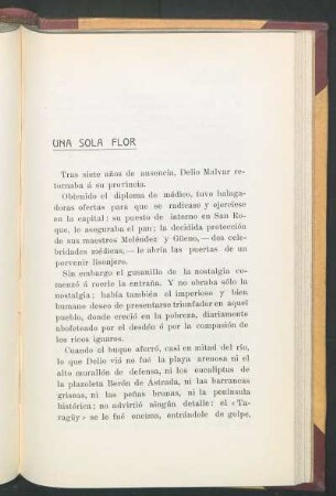 Una sola flor
