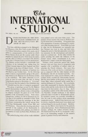 Dutch pictures in the Hudson-Fulton exhibition at the Metropolitan Museum Of Art