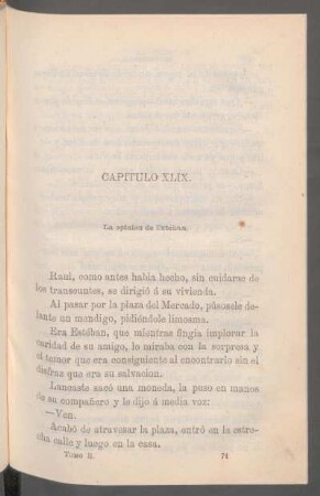 Capítulo XLIX. - La opinión de Estéban.