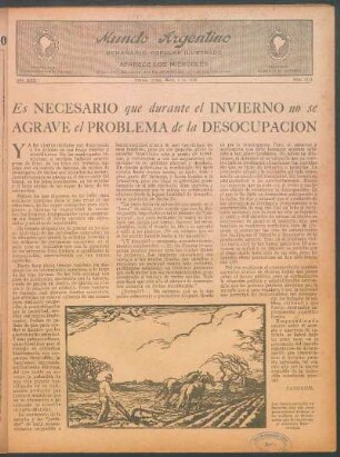 Es necesario que durante el invierno no se agrave el problema de la desocupación