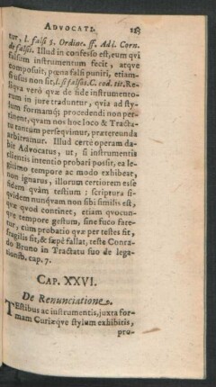 Cap. XXVI. De Renunciatione.