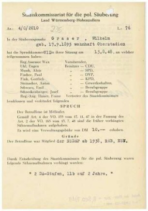 Graser, Wilhelm