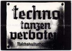 Postkarte zum Thema Techno