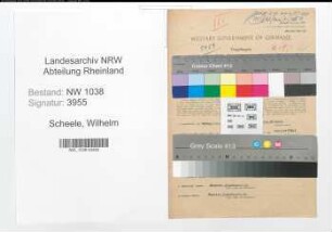Entnazifizierung Wilhelm Scheele , geb. 22.03.1897 (Bankbeamter)