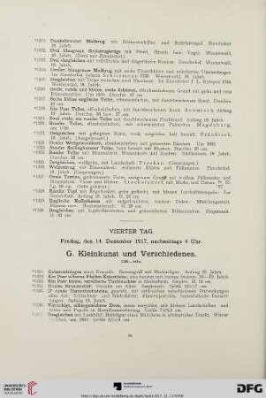 G. Kleinkunst und Verschiedenes (Nr. 1331-1484)