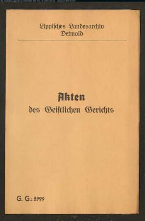 Marie Hagemeier in Haustenbeck gegen Wilhelm Koch aus Haustenbeck, wegen einer Eheklage