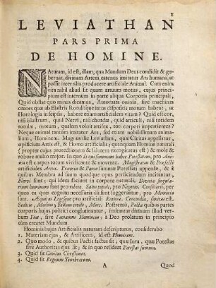 Leviathan, Sive De Materia, Forma, & Potestate Civitatis Ecclesiasticae Et Civilis