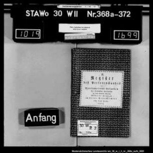 Zivilstandsregister Hallensen und Voldagsen (Kanton Greene)