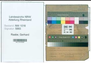Entnazifizierung Gerhard Raabe , geb. 28.09.1909 (Metzger)