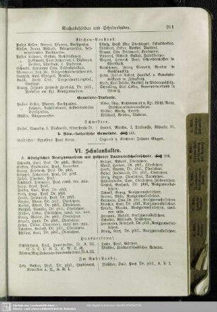 VI. Schulanstalten