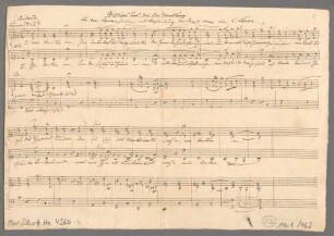 Sammlung mehrstimmiger Gesänge zum Vortrage während der Wandlung in der heiligen Messe : für Sopran- und Altstimmen mit und ohne Orgel-Begleitung, zunächst für die Kinder der Mainzer Armenschule, Erste Sammlung. Wir beten an hier unter Brot und Weingestalten - Mus.Schott.Ha 4360-4