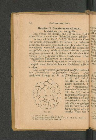 Beispiele für Strukturuntersuchungen. Feststellung der Korngröße.